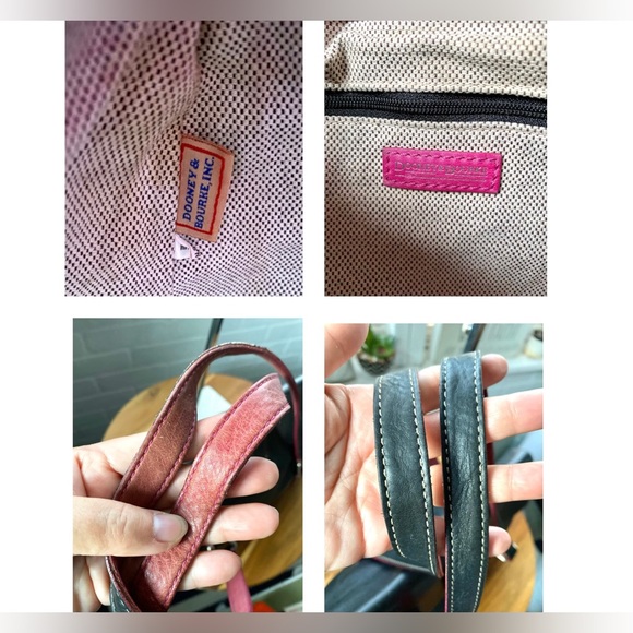 Vintage Dooney & Burke HEART Buckle Black Leather Shoulder Bag - Picture 11 of 13